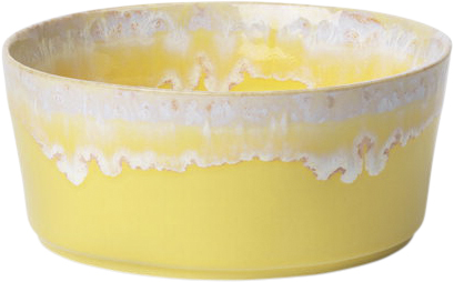 Gres Skål gul 50 cl É14cm H6cm